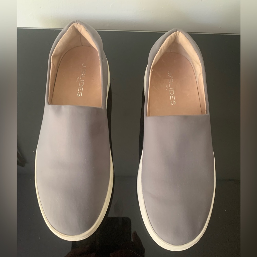 J/SLIDES Dibbie Slip On Women's Sneakers 7.5 
Lycra Spandex Gray White soles